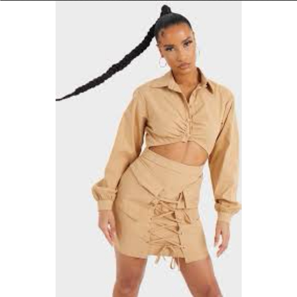 PrettyLittleThing Lace Up Dress